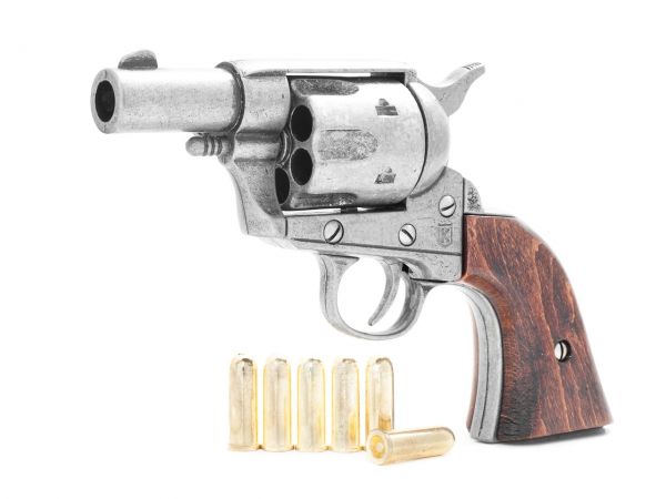Colt Peacemaker Deko 2,5 Zoll Sheriffs Model - Used Look mit Munition