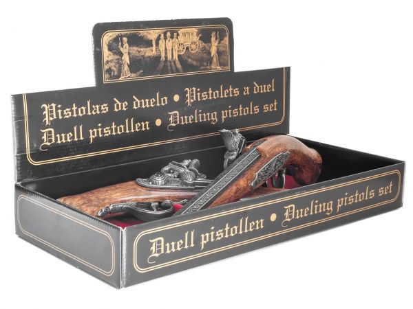 Hadley 1760 Achtkantlauf Duellpistolen Deko Set mit Geschenkbox