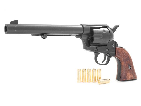 Colt Peacemaker Deko 7,5 Zoll Cavalry in Schwarz mit Munition