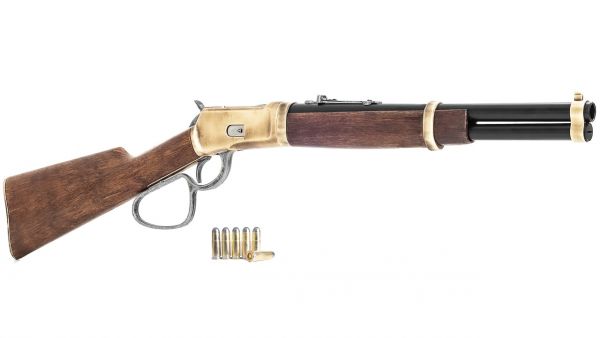 Winchester 92 Deko SRC Trapper Large Loop mit Dekopatronen - Messing Finish