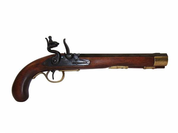 Kentucky Pistole - Deko Steinschlosspistole - schwarz/messingfarben