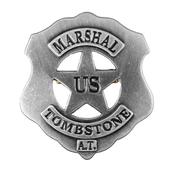 US Marshal Tombstone Abzeichen mit Sicherheitsverschluss