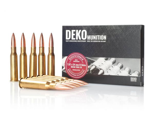 10 Stück Deko Patronen Mosin 1908/30 Munition 7,62 x 54 mm R