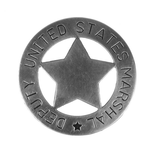 Deputy United States Marshal Abzeichen silberfarben mit Sicherheitsverschluss