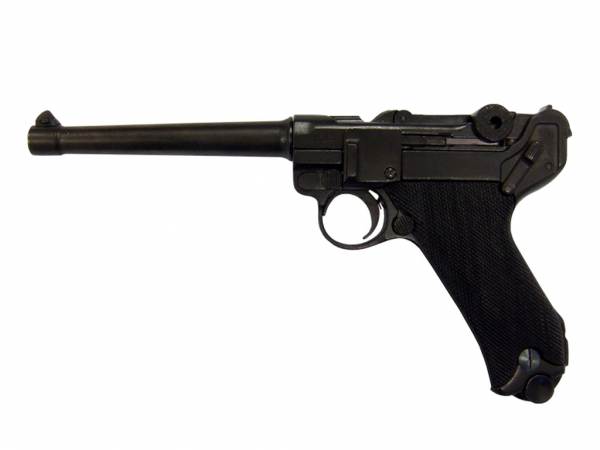 Luger P08 Marine Deko Pistole Marine 08 mit Griffschalen aus Bakelit-Imitat
