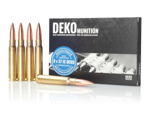 5 Stück Deko Patronen K98 Munition 8 x 57 IS