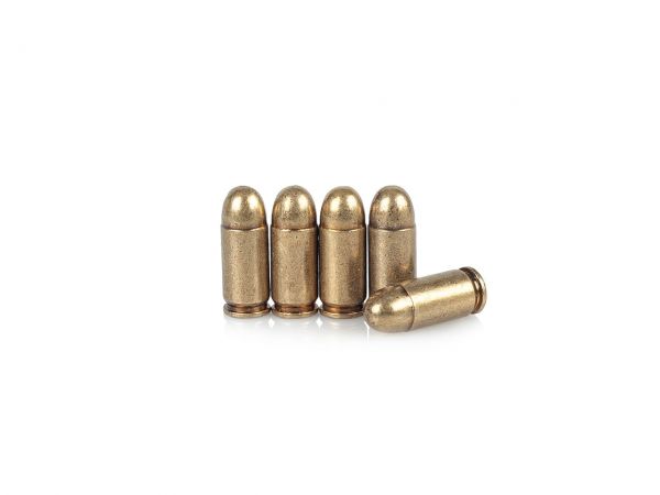 5 Stück Dekopatrone .45 ACP Deko Munition