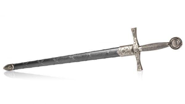 Excalibur Schwert König Arthur in schwarz-silber