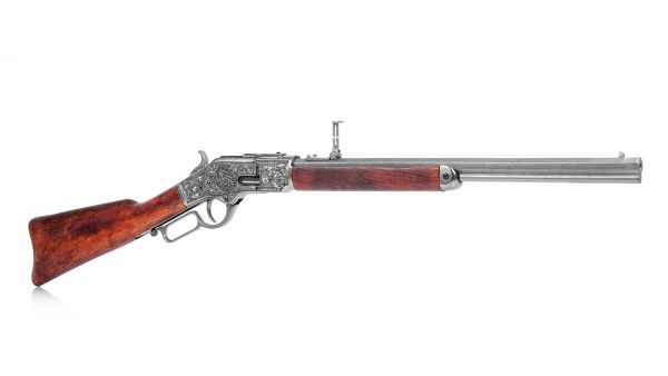 Winchester 73 Deko Gewehr Model 1873 silberfarben