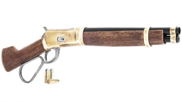 Winchester 92 Deko Model 1892 Mares Leg Messing Finish - mit Dekopatronen
