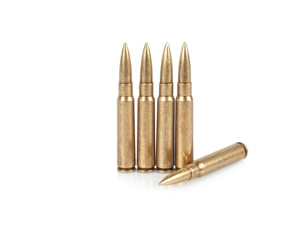 K98 Deko Munition 8x57 IS Infanterie Spitz 5 Stück Dekopatronen