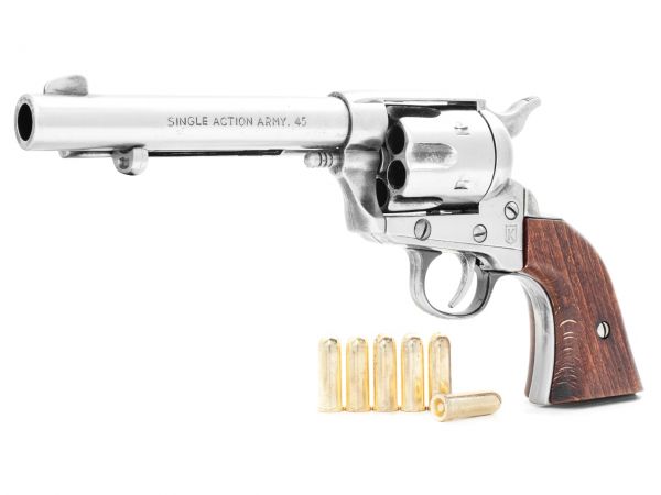 Colt Peacemaker Deko 5,5 Zoll Artillery Steel Finish mit Munition