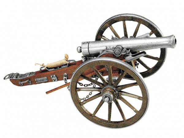 M1857 12 Pfünder Napoleon Deko Kanone - Detailansicht der Modellkanone