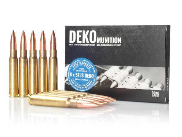 10 Stück Deko Patronen K98 Munition 8 x 57 IS