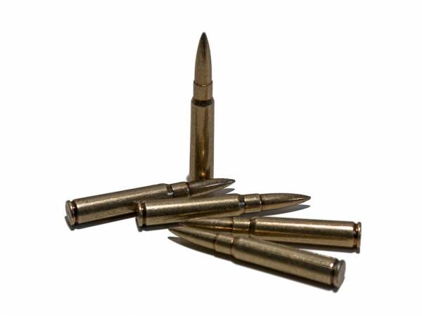 5 Stück K98 Deko Munition 8x57is Infanterie Spitz Dekopatronen