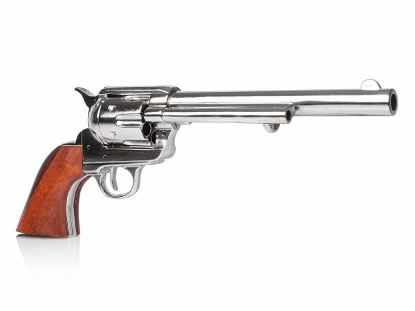 Colt SAA 1873 Cavalry Deko Revolver mit vernickeltem Finish