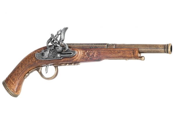 Hadley 1780 Steinschloss Pistole Deko - Messing Finish