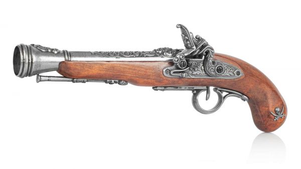 Piratenpistole Deko als Linkshänder Tromblon