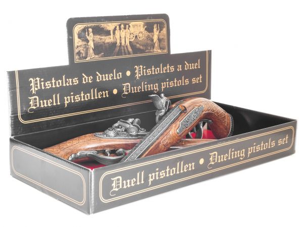 Hadley 1780 Achtkantlauf Duellpistolen Deko im Set mit Geschenkbox