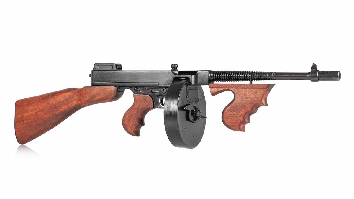 M1928 Thompson Deko Maschinenpistole Chicago Typewriter WaffenSchaulade